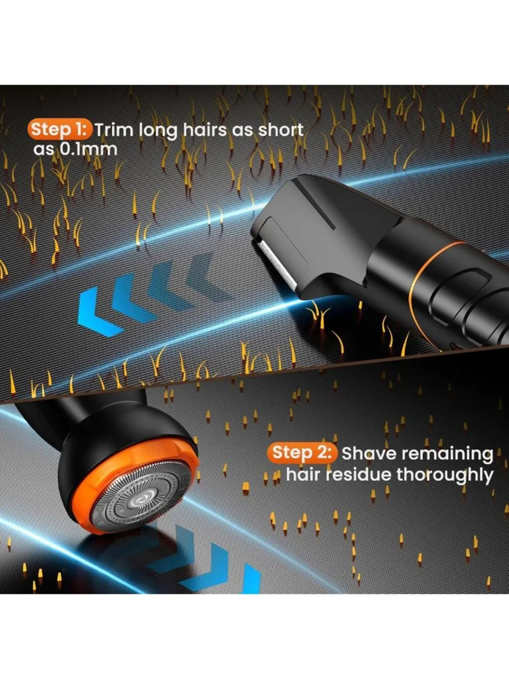 Waterproof Body & Pubic Hair Trimmer for Men | Upgraded Ball Shaver & Groomer